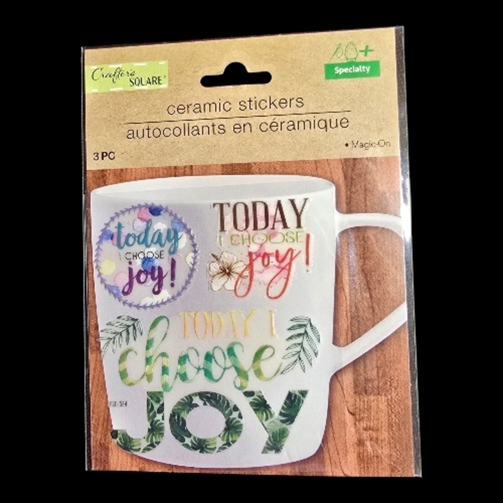 6 Pk Ceramic Sticker Mug Decals - Assorted Positive Designs - Picture 5 of 8